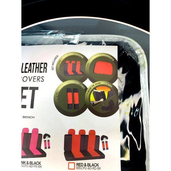 NEW OXGORD Bench seat Imitation Leather  Vehicle Seat Covers - Picture 3 of 7